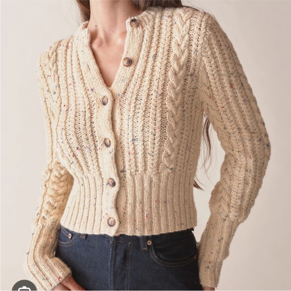 Doen Audrey Cardigan in Cream. Size M. Brand new with tags.